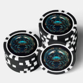 Krebs Zodiac Poker Chips - Krebshoroskop (Stapel)