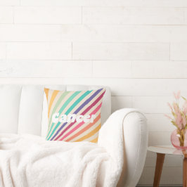 Krebs Zodiac Retro Rainbow Astrologie Rundkissen Kissen