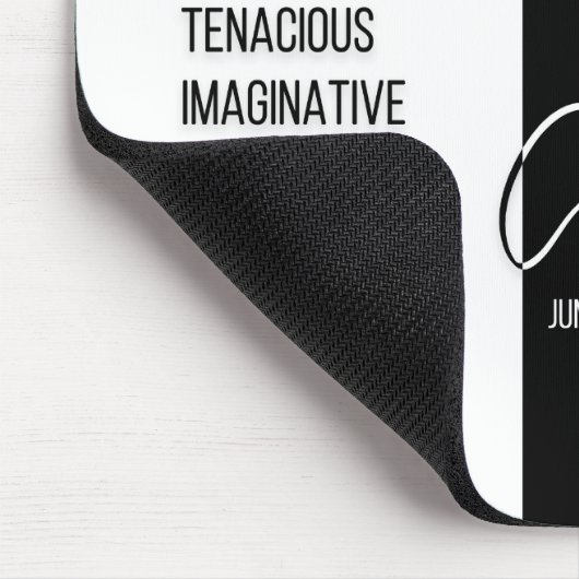 Krebs Zodiac-Schild Mousepad, Black & White Mousepad (Ecke)