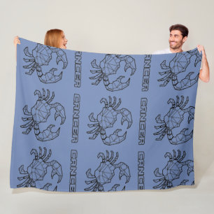 Krebs Zodiac-Schildkröte (transparent) Fleecedecke
