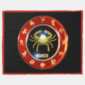 Krebs Zodiac Sign Astrologie Fleece Blanket (Vorderseite (Horizontal))