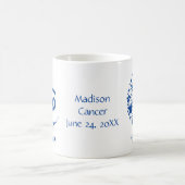 Krebs Zodiac Sign Astrologie Geburtstag Blau Weiß Kaffeetasse (Mittel)