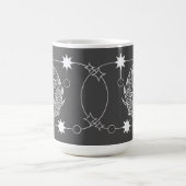 Krebs Zodiac Sign Astrologie Mandala Grau Weiß Kaffeetasse (Mittel)