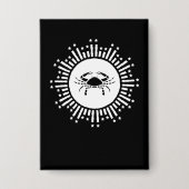 Krebs Zodiac Sign Crab Cosmic Sternexplosion Desig Button (Vorderseite)