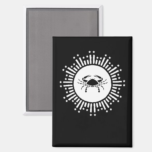 Krebs Zodiac Sign Crab Cosmic Sternexplosion Desig Magnet (Vorderseite/Rückseite)
