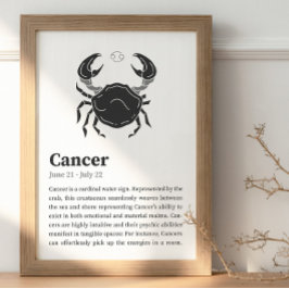 Krebs Zodiac Sign Poster