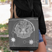 Krebs Zodiac Sign Silver White Gray Mandala Tasche