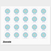 Krebs Zodiac Sign Stilvolle Gradient Quadratischer Aufkleber (Blatt)