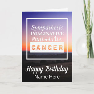 Krebs Zodiac Spaß Eigenschaften Geburtstag Karte