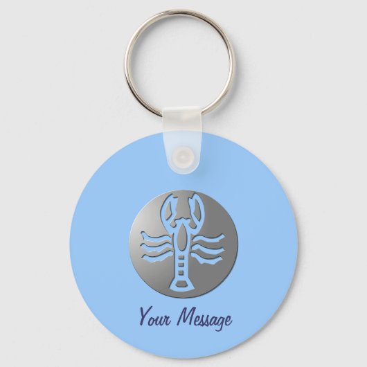 Krebs Zodiac Star Sign Premium Silver Schlüsselanhänger (Vorderseite)