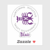 Krebs Zodiac Star-Zeichen Aufkleber (Blatt)