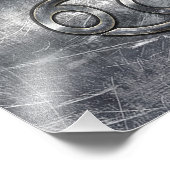 Krebs-Zodiac-Symbol im Industriestil Fotodruck (Ecke)