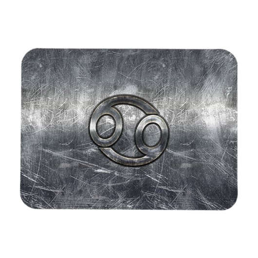 Krebs-Zodiac-Symbol im Industriestil Magnet (Horizontal)