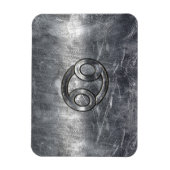 Krebs-Zodiac-Symbol im Industriestil Magnet (Vertikal)