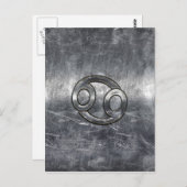 Krebs-Zodiac-Symbol im Industriestil Postkarte (Vorne/Hinten)