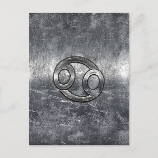 Krebs-Zodiac-Symbol im Industriestil Postkarte (Vorderseite)