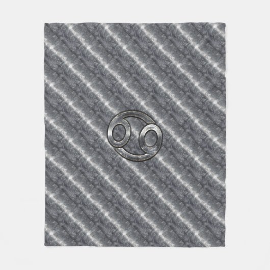 Krebs Zodiac Symbol Industrial Style Fleecedecke (Vorderseite)