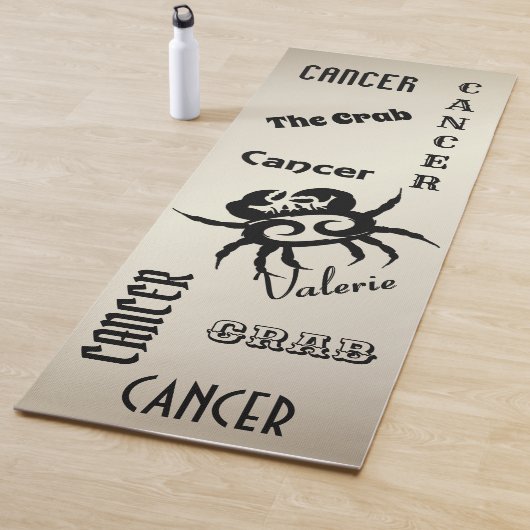 Krebs Zodiac Symbol Persönliche Antike Gold Yogamatte (Beispiel)