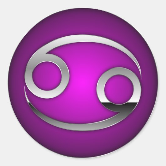 Krebs - Zodiac-Symbol Runder Aufkleber (Vorderseite)