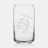 Krebs Zodiac-Symbol und Zeichen Dosenglas (Rückseite)