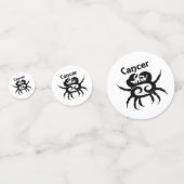 Krebs Zodiac-Symbol und Zeichen Konfetti (Rückseiten)