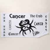 Krebs Zodiac-Symbol und Zeichen Strandtuch (Vorderseite)