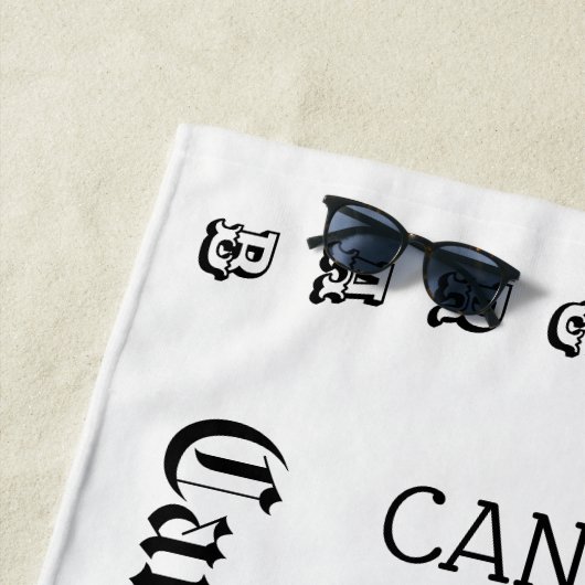 Krebs Zodiac-Symbol und Zeichen Strandtuch (Beispiel)