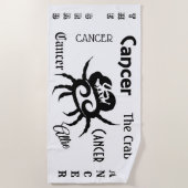Krebs Zodiac-Symbol und Zeichen Strandtuch (Vorderseite)