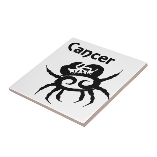 Krebs Zodiac Symbol & Zeichen Fliese (Seite)