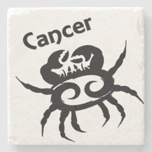 Krebs Zodiac Symbol & Zeichen Steinuntersetzer
