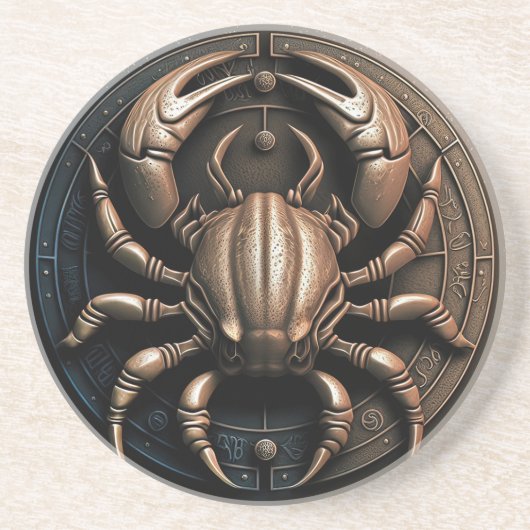 Krebs Zodiac-Syndrom Horoskop Getränkeuntersetzer (Vorne)