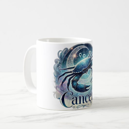 Krebs Zodiac Tasse - Dreamy & Celestial Design ♋ � (Vorderseite Links)