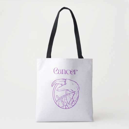 Krebs Zodiac Tote Bag Tasche (Vorderseite)