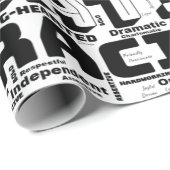 Krebs Zodiac Word Cloud Inspiration Geschenkpapier (Rolleneckpunkt)