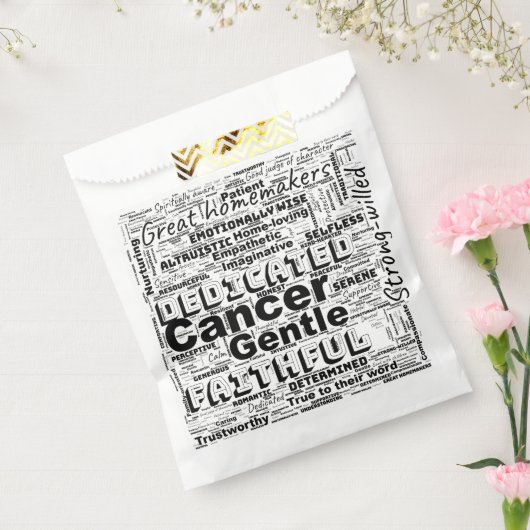 Krebs Zodiac Word Cloud Inspiration Geschenktütchen (Versiegelt)