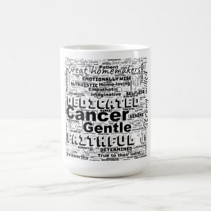 Krebs Zodiac Word Cloud Inspiration Kaffeetasse