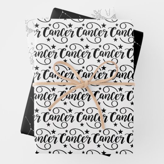 Krebs Zodiac Wrapping Sheets Geschenkpapier Set (Beispiel)