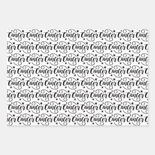 Krebs Zodiac Wrapping Sheets Geschenkpapier Set (Vorderseite)