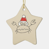 Krebs Zodiac-Zeichen Astrologie Niedlich Zeichnend Keramik Ornament (Links)