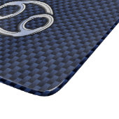 Krebs Zodiac-Zeichen auf blauem Kohlenstoff-Faserd Schneidebrett (Ecke)