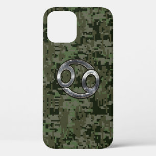 Krebs Zodiac-Zeichen auf grüner digitaler Camoufl Case-Mate iPhone Hülle