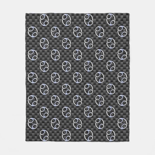Krebs Zodiac-Zeichen auf Holzkohlefaser Print Fleecedecke (Vorderseite)