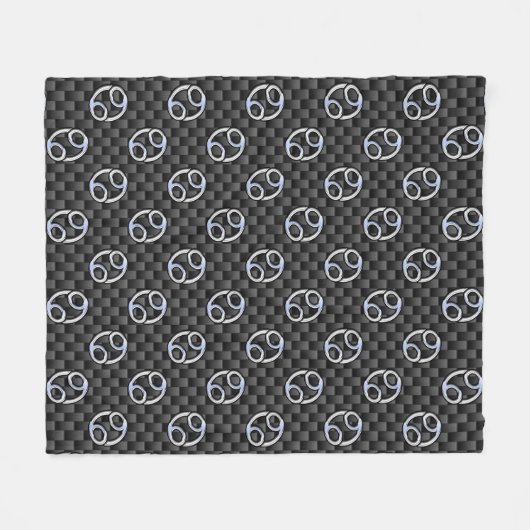 Krebs Zodiac-Zeichen auf Holzkohlefaser Print Fleecedecke (Vorderseite (Horizontal))