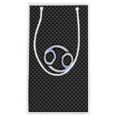 Krebs Zodiac-Zeichen auf Holzkohlefaser Print Kleine Geschenktüte (Vorderseite)