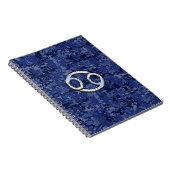 Krebs Zodiac-Zeichen auf Navy Blue Digital-Camoufl Notizblock (Rechte Seite)