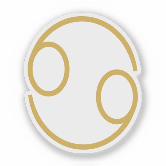 Krebs Zodiac-Zeichen Aufkleber (Vorderseite)