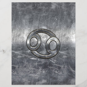 Krebs-Zodiac-Zeichen im industriellen Stil Flyer