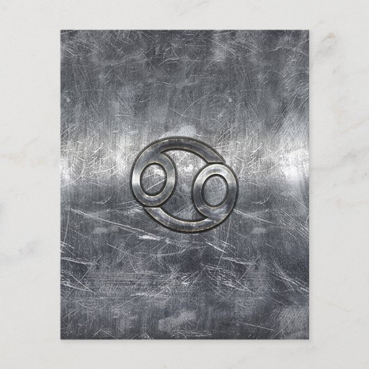 Krebs-Zodiac-Zeichen im industriellen Stil Flyer (Vorne)