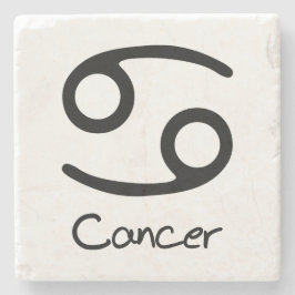 Krebs Zodiac-Zeichen im weißen Hintergrund Steinuntersetzer