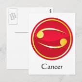 Krebs - Zodiac - Zeichen Postkarte (Vorne/Hinten)